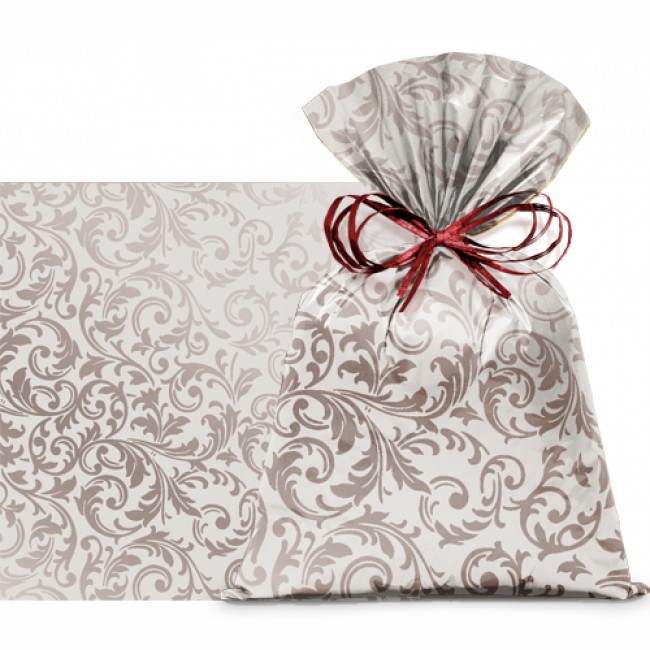 SACO ARABESCO PRATA 30X44 C/50