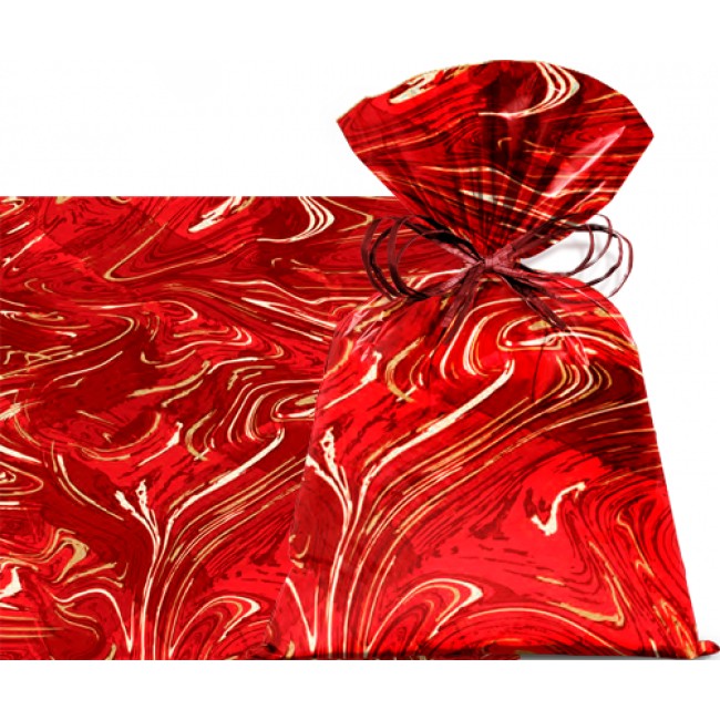 SACO MARMORIZADO VERMELHO 20X29 C/50